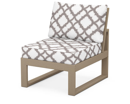 Unbranded Modular Armless Chair in Vintage Sahara / Trellis Grey Mist