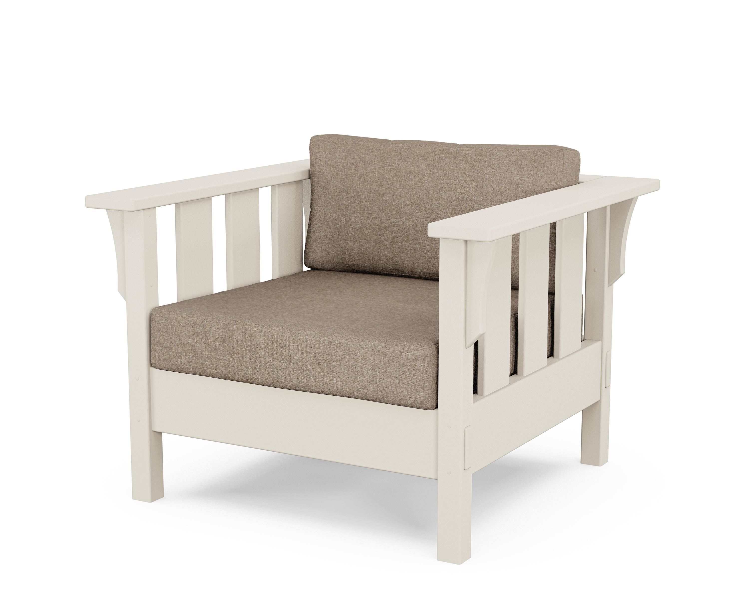 Martha Stewart by POLYWOOD® Acadia Deep Seating Chair in Sand / Spiced Burlap