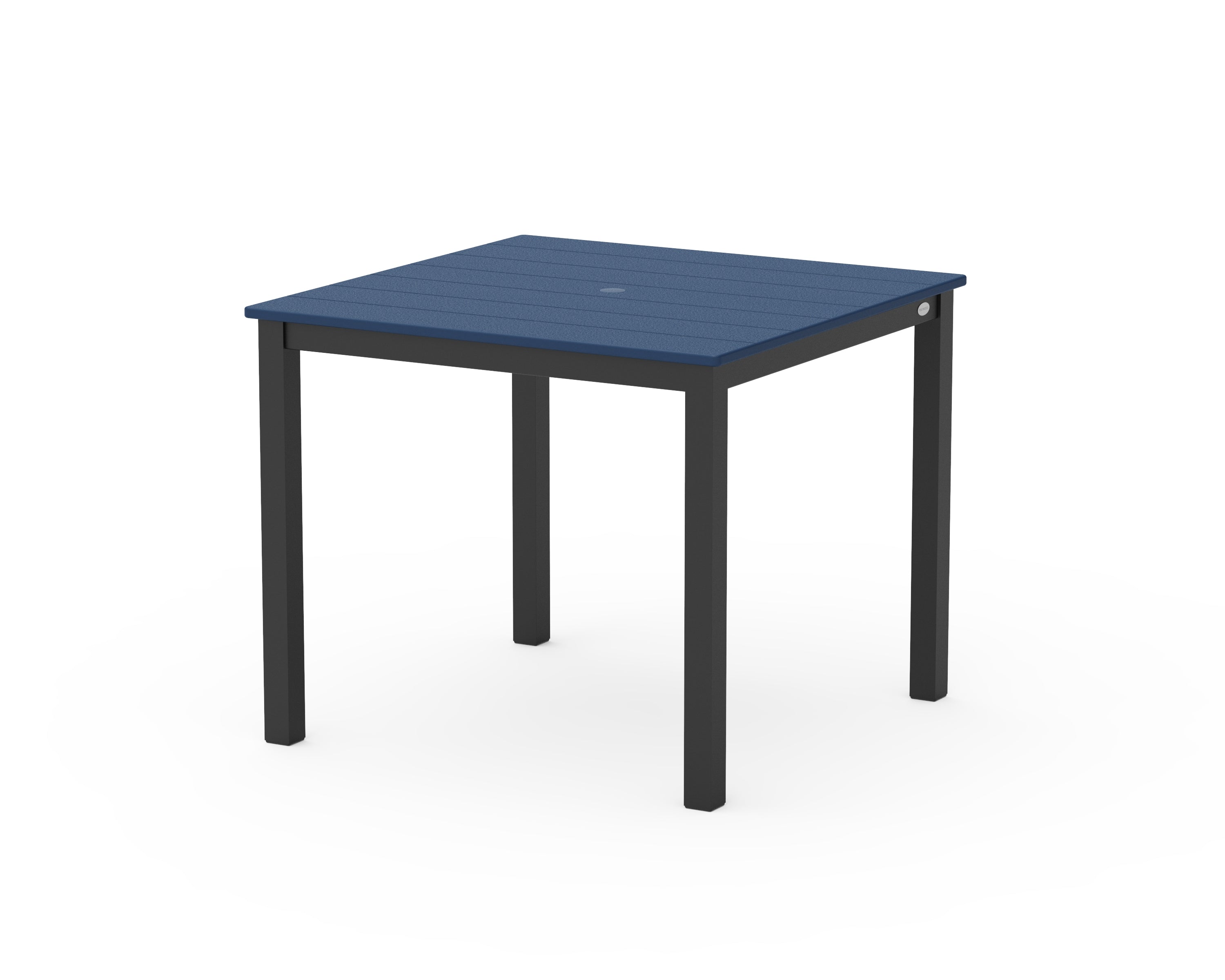 POLYWOOD® Main Street 36" x 36" Dining Table in Black / Navy