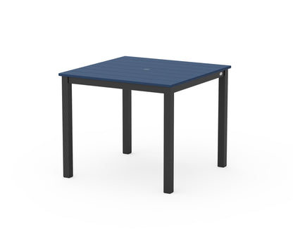 POLYWOOD® Main Street 36" x 36" Dining Table in Black / Navy