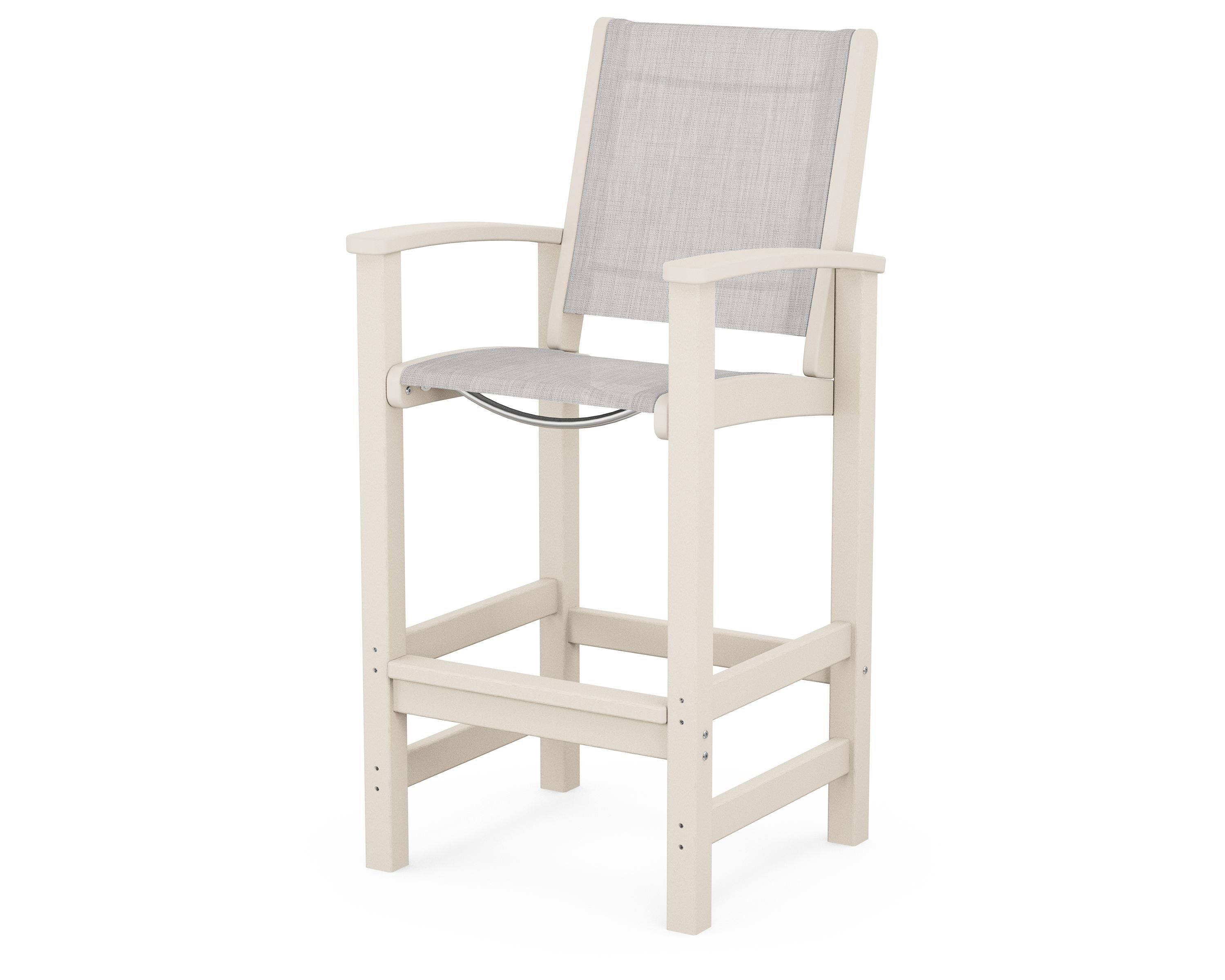 POLYWOOD® Coastal Bar Chair in Sand / Parchment Sling