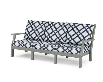 Country Living Wovendale Deep Seating Sofa in Slate Grey / Trellis Marine Indigo