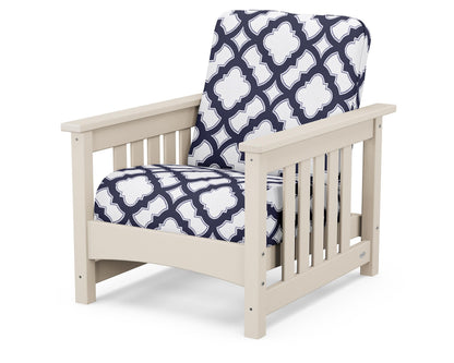 POLYWOOD® Club Mission Chair in Sand / Trellis Navy