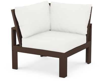 Unbranded Modular Corner Chair in Mahogany / Natural Linen