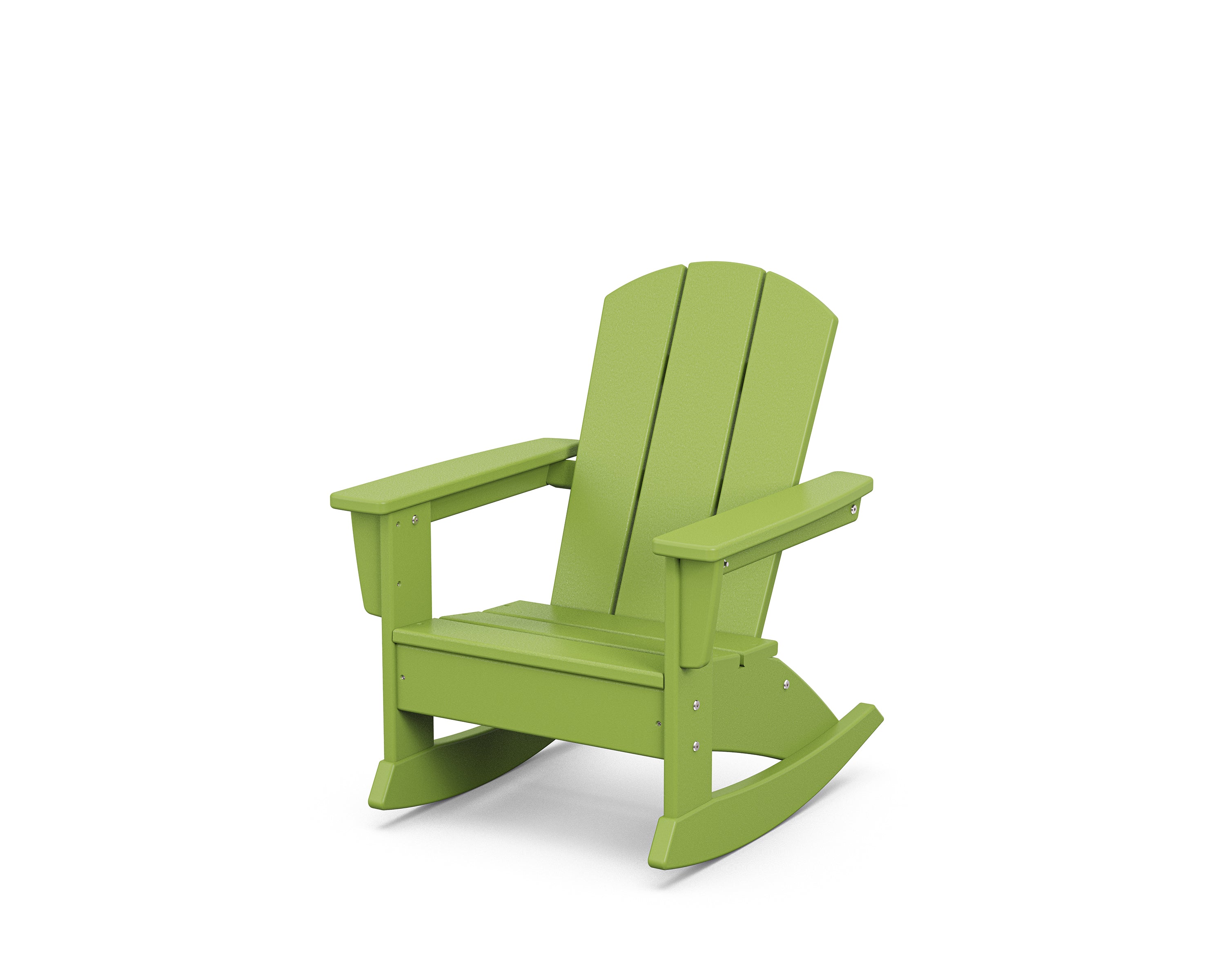 POLYWOOD® Kids Nautical Adirondack Rocking Chair in Lime