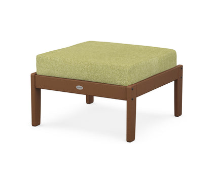 POLYWOOD® Braxton Deep Seating Ottoman in Teak / Chartreuse Boucle
