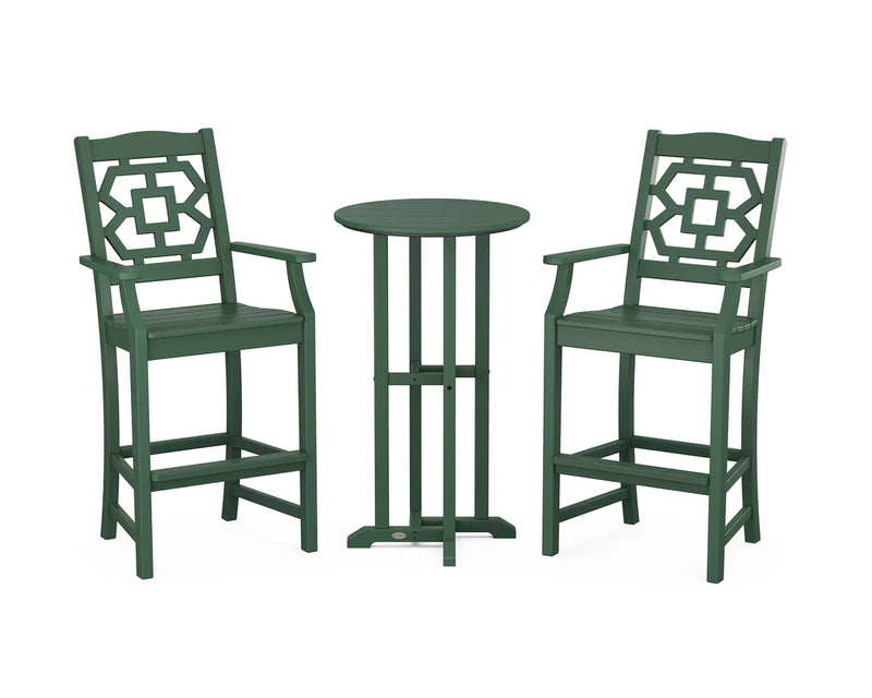 Chinoiserie 3-Piece Farmhouse Bar Set