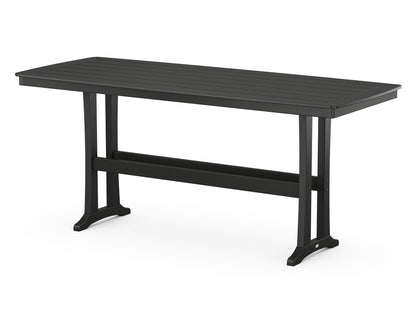 POLYWOOD® Nautical Trestle 39" x 97" Bar Table in Black