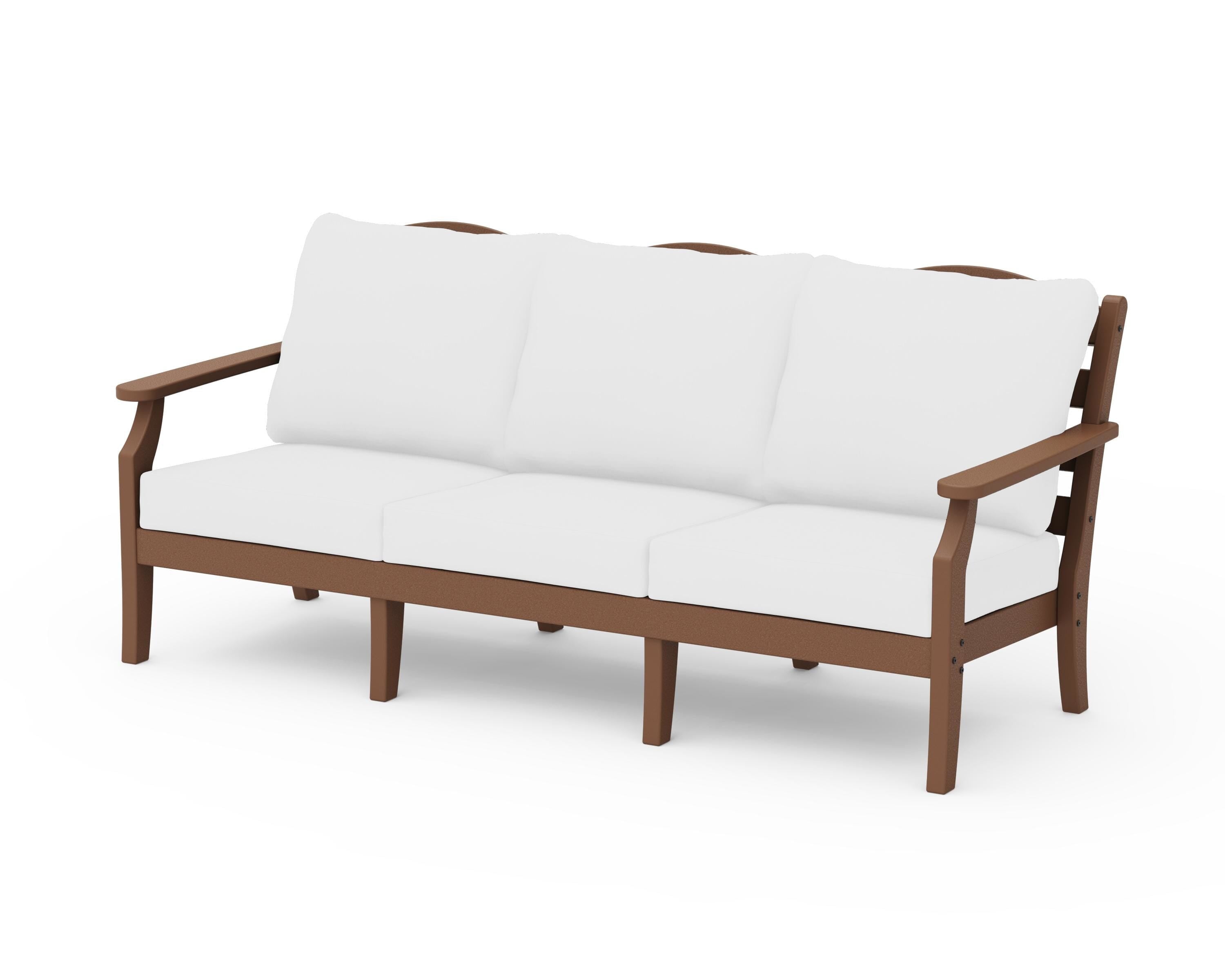 Draper James™ by  POLYWOOD® Savannah Deep Seating Sofa in Teak / Natural