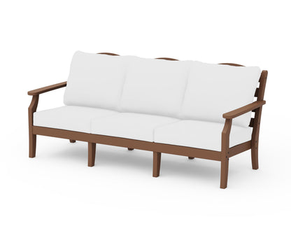 Draper James™ by  POLYWOOD® Savannah Deep Seating Sofa in Teak / Natural