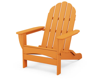 POLYWOOD® Classic Oversized Folding Adirondack Chair in Tangerine