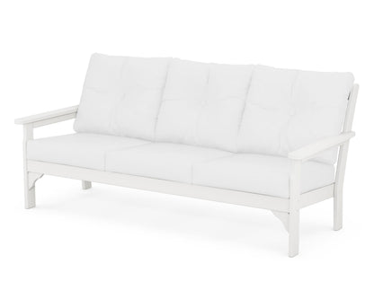 POLYWOOD® Vineyard Deep Seating Sofa in Vintage White / Natural
