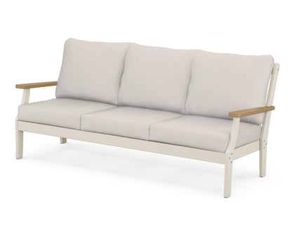 POLYWOOD® Braxton Deep Seating Sofa in Sand / Natural / Cast Ash
