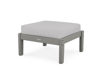 Martha Stewart by POLYWOOD® Chinoiserie Deep Seating Ottoman in Slate Grey / Granite