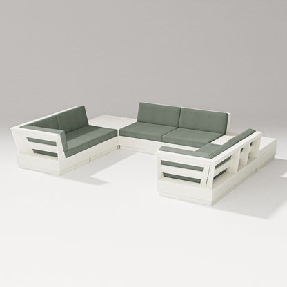 PW Designer Series Elevate 8-Piece U-Shaped Sectional in Vintage White / Cast Sage