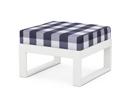 Unbranded Modular Ottoman - Modern in White / Buffalo Plaid Navy