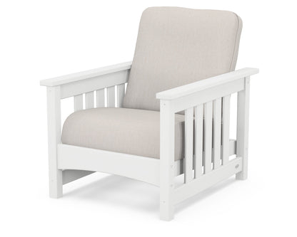 POLYWOOD® Club Mission Chair in White / Cast Ash