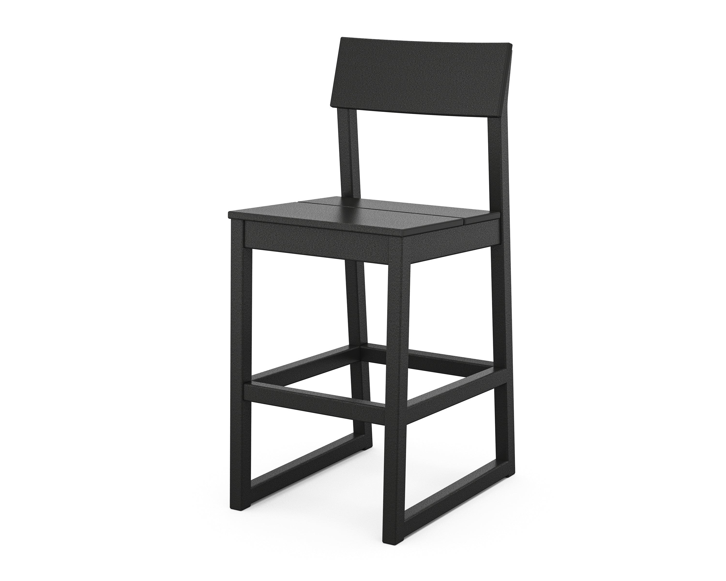 POLYWOOD® EDGE Bar Side Chair in Black