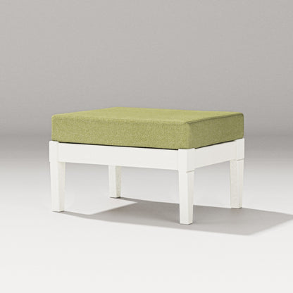 PW Designer Series Estate Lounge Ottoman in Vintage White / Chartreuse Boucle