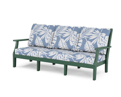 Country Living Wovendale Deep Seating Sofa in Green / Leaf Sky Blue