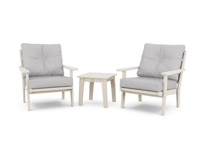 POLYWOOD® Lakeside 3-Piece Deep Seating Chair Set in Sand / Granite