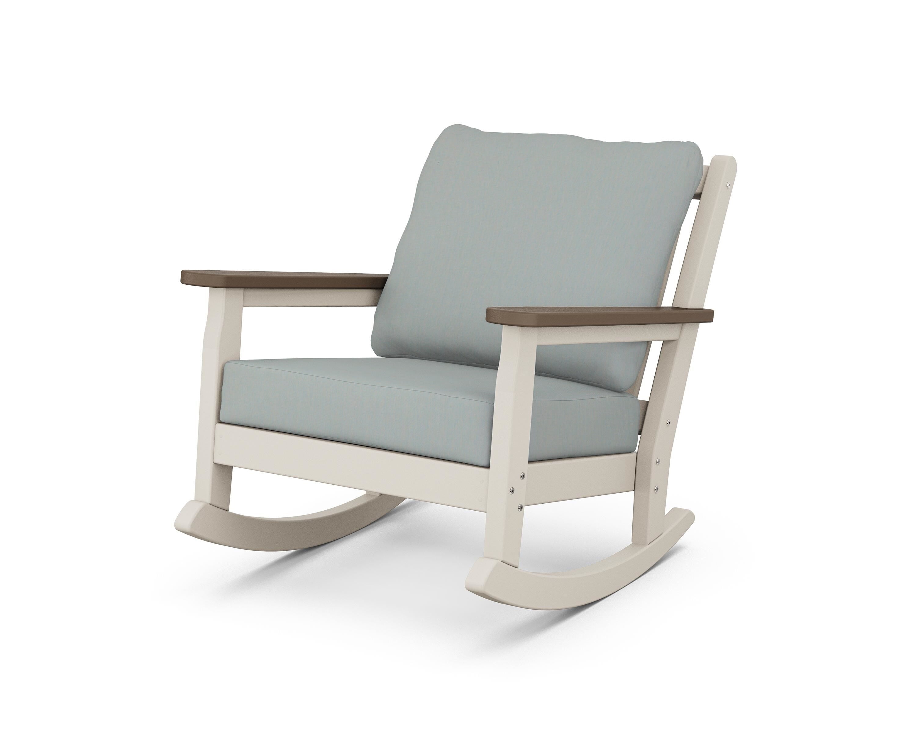 POLYWOOD® Chippendale Deep Seating Rocking Chair in Sand / Kona / Spa