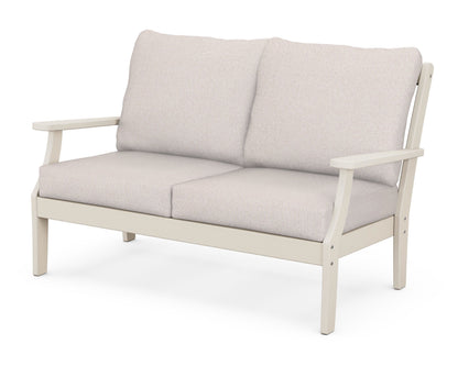 POLYWOOD® Braxton Deep Seating Loveseat in Sand / Dune Burlap