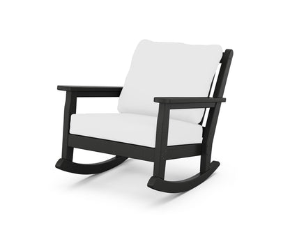 POLYWOOD® Chippendale Deep Seating Rocking Chair in Black / Natural