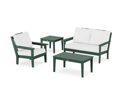 Country Living Wovendale 4-Piece Deep Seating Set in Green / Natural
