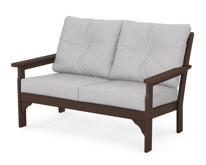 POLYWOOD® Vineyard Deep Seating Loveseat in Mahogany / Granite