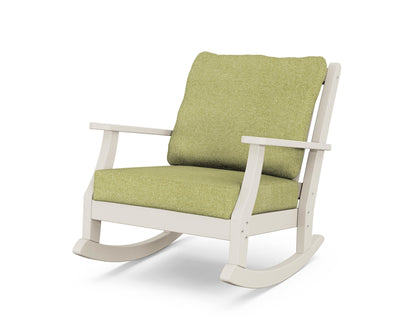 Country Living Wovendale Deep Seating Rocking Chair in Sand / Chartreuse Boucle
