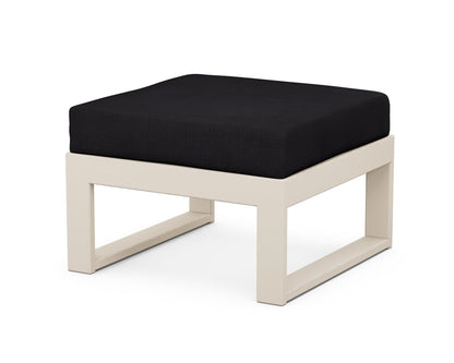 Unbranded Modular Ottoman - Modern in Sand / Midnight Linen