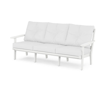 POLYWOOD® Oxford Deep Seating Sofa in White / Natural