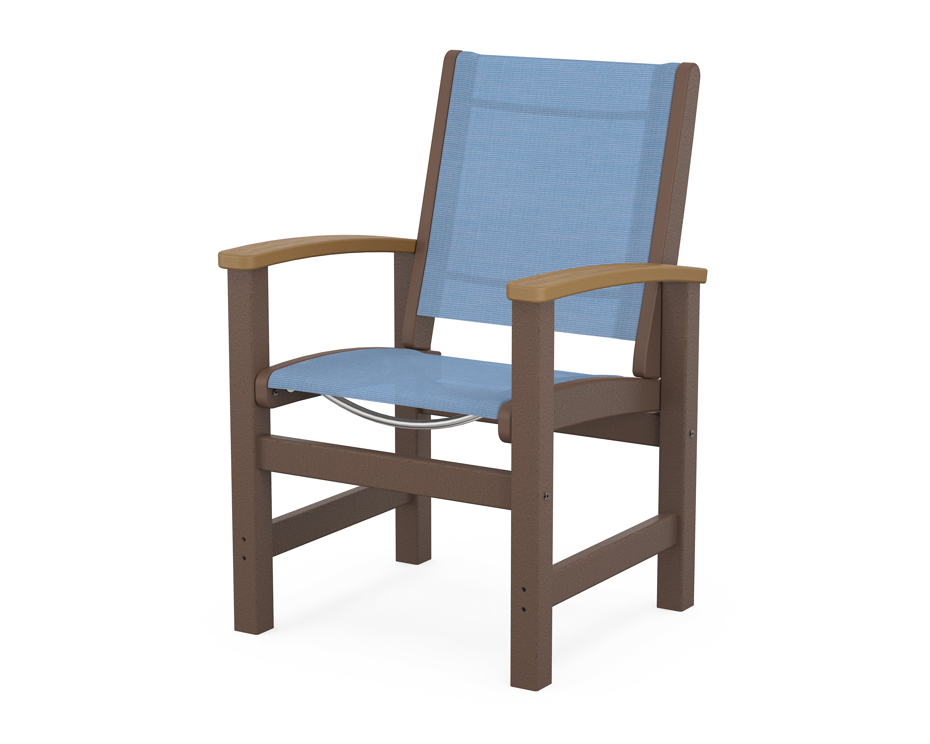POLYWOOD® Coastal Dining Chair in Mahogany / Natural / Poolside Sling