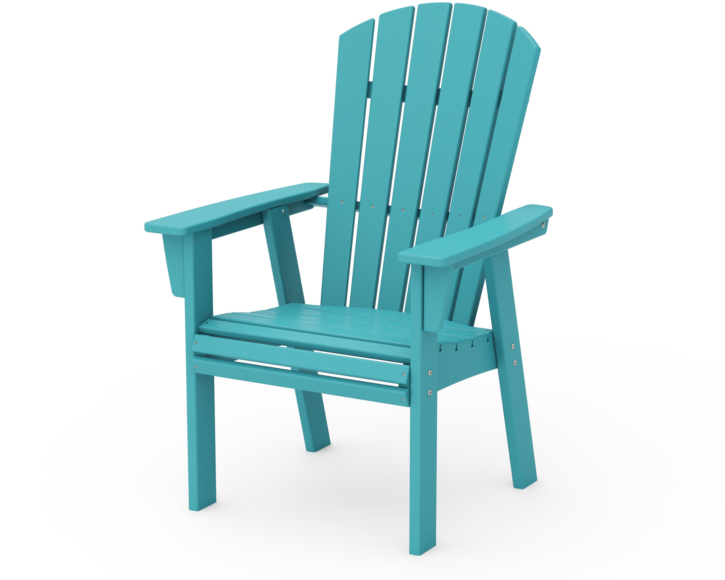 POLYWOOD® Nautical Curveback Adirondack Dining Chair in Aruba
