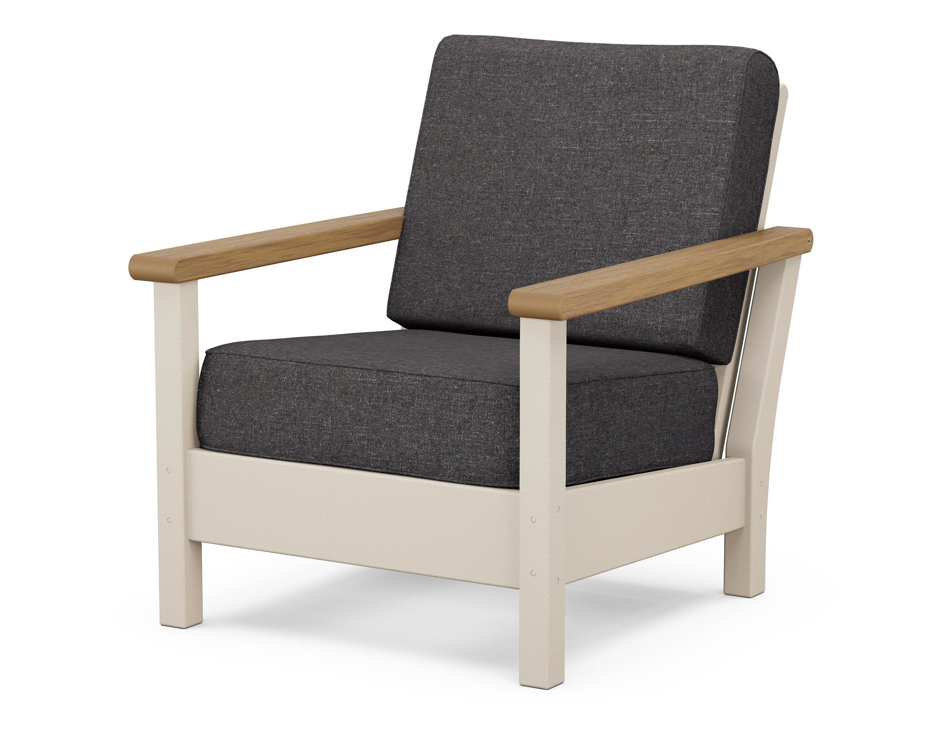POLYWOOD® Harbour Deep Seating Chair in Sand / Natural / Ash Charcoal