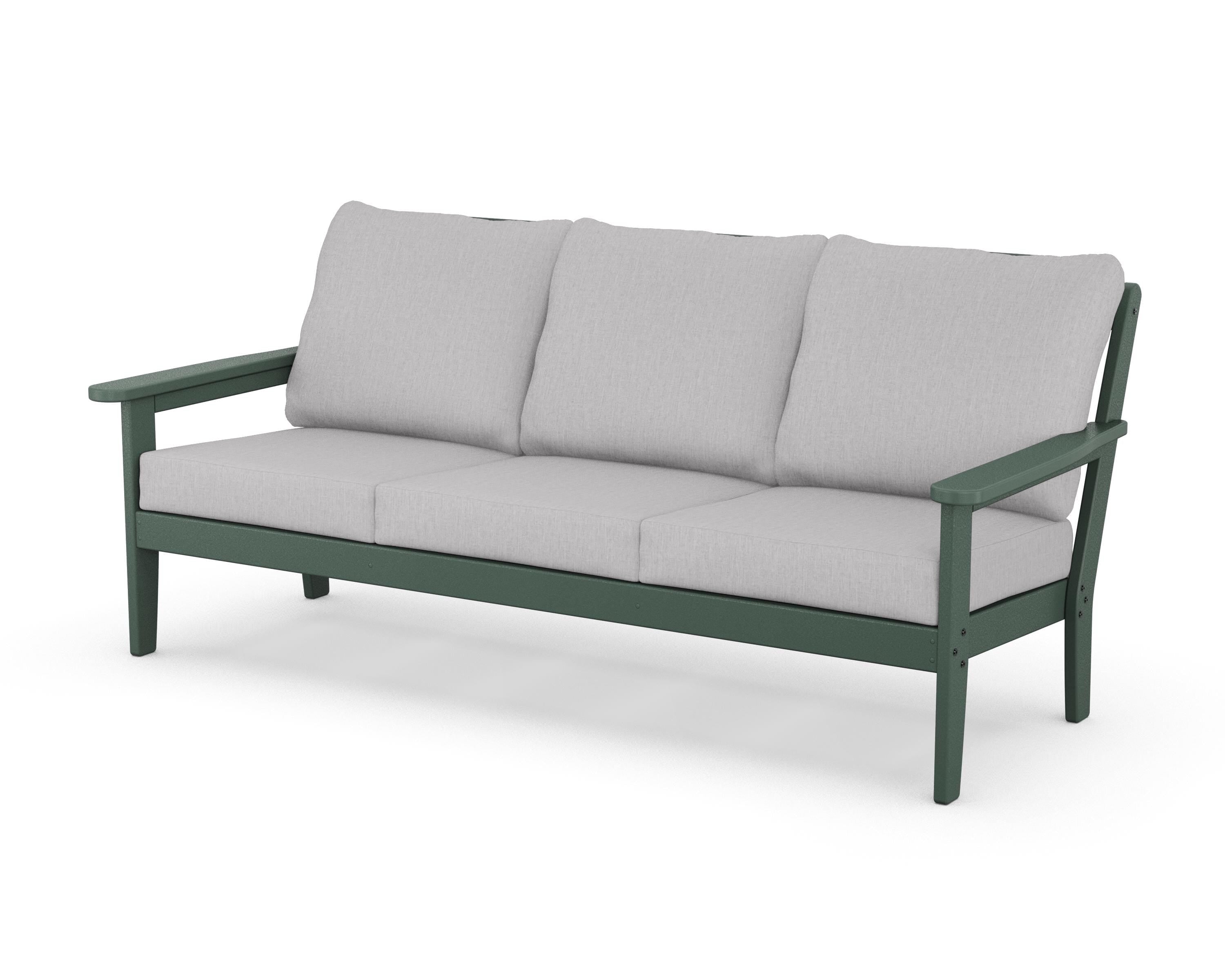 Country Living Cottage Deep Seating Sofa in Green / Granite
