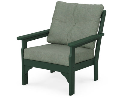 POLYWOOD® Vineyard Deep Seating Chair in Green / Cast Sage