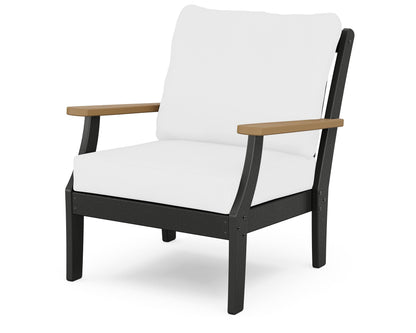 POLYWOOD® Braxton Deep Seating Chair in Black / Natural / Natural