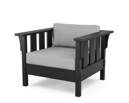 Martha Stewart by POLYWOOD® Acadia Deep Seating Chair in Black / Granite