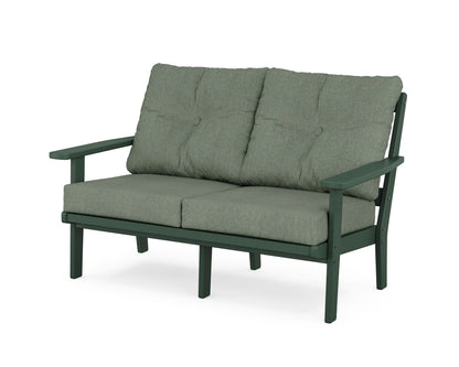 POLYWOOD® Prairie Deep Seating Loveseat in Green / Cast Sage