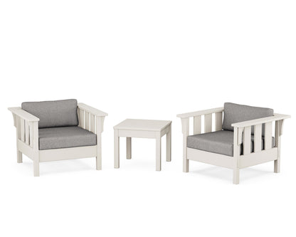 Martha Stewart by POLYWOOD® Acadia 3-Piece Deep Seating Set in Sand / Grey Mist