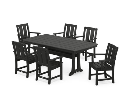 POLYWOOD® Mission Arm Chair 7-Piece Dining Set with Trestle Legs in Black