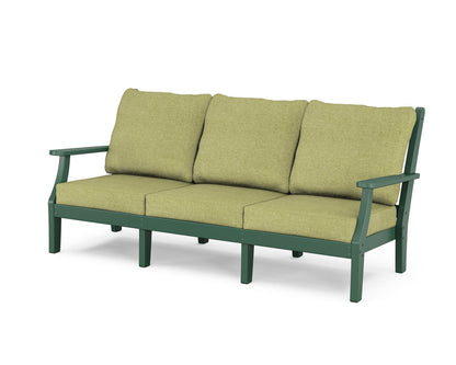 Country Living Wovendale Deep Seating Sofa in Green / Chartreuse Boucle