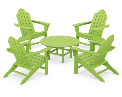 POLYWOOD® Long Island Adirondack 5-Piece Conversation Group in Lime