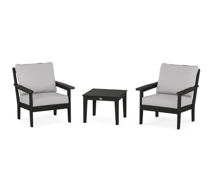 Country Living Cottage 3-Piece Deep Seating Set in Black / Granite