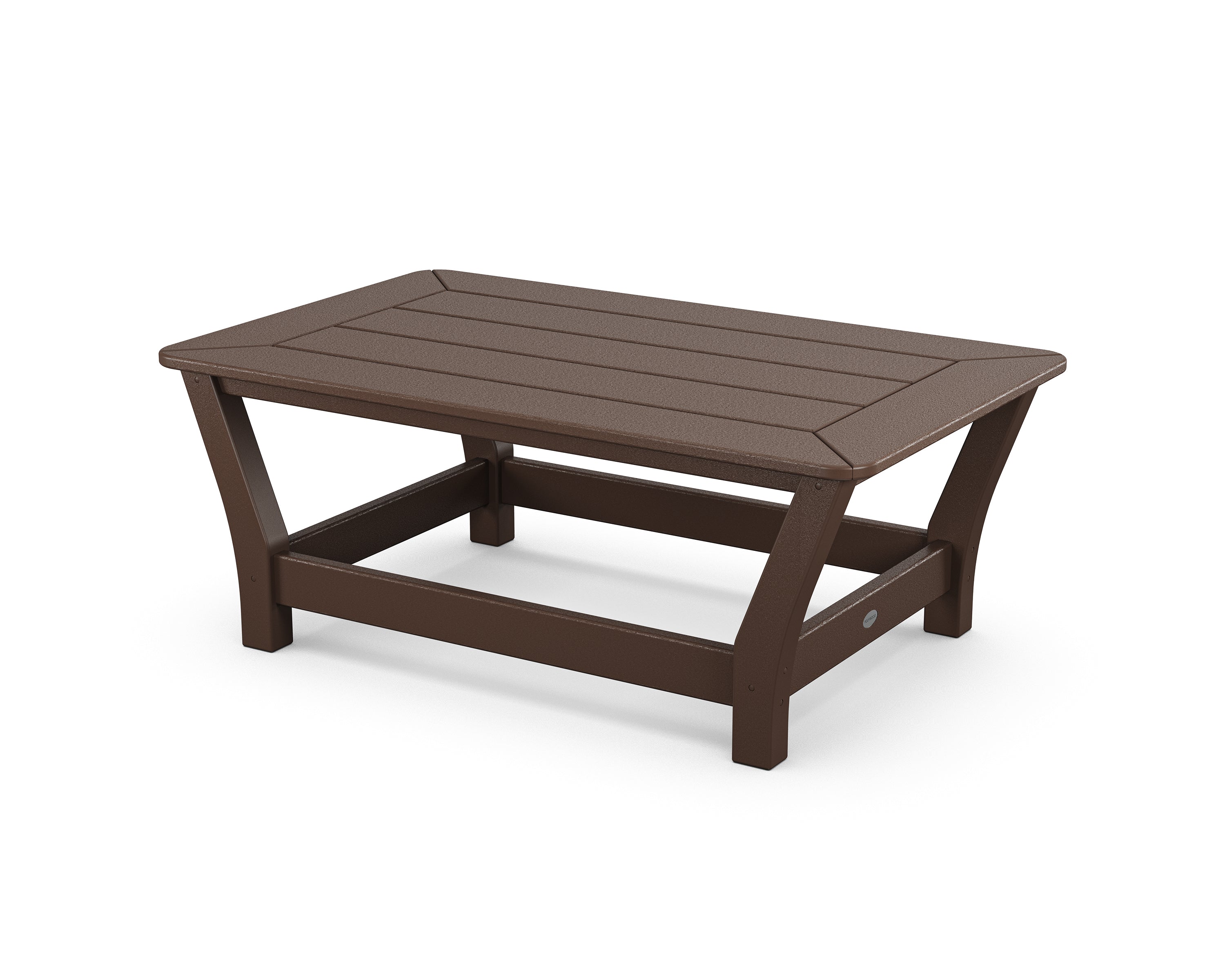 POLYWOOD® Harbour Slat Coffee Table in Mahogany