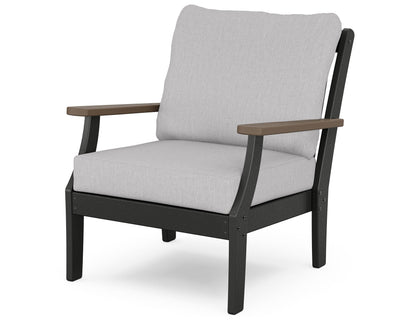 POLYWOOD® Braxton Deep Seating Chair in Black / Kona / Granite