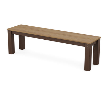 POLYWOOD® Parsons 60" Bench in Mahogany / Natural