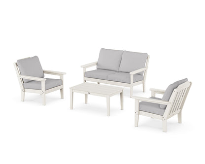 Country Living Cottage 4-Piece Deep Seating Set with Loveseat in Sand / Granite